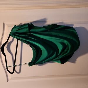 Express One Shoulder Green Party Top Sz L
